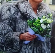 Futro naturalne srebrny lis