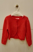 Sweterek bolerko czerwony rozmiar 98