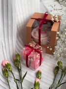 Prezent na walentynki - elegancka świeca sojowa i woski zapachowe