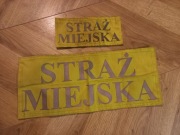 Naszywki emblematy odblaskowe mały i duży straż miejska logo 
