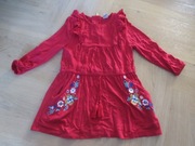 TU tunika czerwona 98 wyszywana