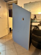 Blat kształtowy - niebieski 25mm - 1650x952 do biura, do pokoju