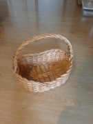 Kosz wiklinowy na zakupy grzyby piknik owalny 40cm x 30cm