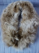 Piękny kołnierz z naturalnego lisa. Kolor beż/kakao