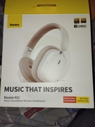 Słuchawki bezprzewodowe Baseus Bowie H1i ANC Nauszne Bluetooth 5.3 Kremowy 