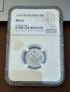 Królestwo Polskie - 10 groszy 1820 - NGC MS61