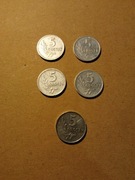 Zestaw monet 5 groszy 1959 1961 1963