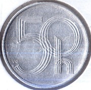 CZECHY 50 halerzy 1993, KM# 3.1, XF