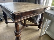 Antyk Stol Eklektyczny Masywne Drewno Dab Piekne Dekorowane Elementy