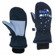 Dziecięce Maluchy Zimowe Rękawiczki Narciarskie Antypoślizgowe Czarne XXS