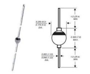 BY448 Dioda HV 1500V 2A SOD57 TFK / VISHAY