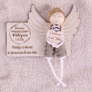 Magnes Podziękowanie dla Gości Komunia Chrzest z Aniołkiem Rękodzieło