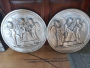 2 Antyczne tablice z cherubami