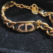 Oryginalna Bransoletka Christian Dior CD – Złoty Łańcuch – Vintage 