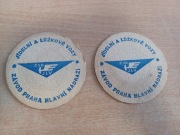 Kolej Czechosłowacja CSD podkładki pod piwo z wagonów reatauracyjnych