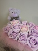 Torebka Flowerbox z różami i misiem upominek walentynki dzień kobiet 