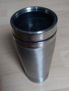 Nieużywany, metalowy, kubek termiczny/ bidon