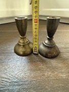 Cynowe świeczniki vintage