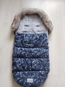 Śpiworek do wózka Sanek Babylove Odpinane futerko cały rozpinany Pokrowiec