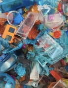 Klocki LEGO świecidełka przeźroczyste kolorowe 100 gram