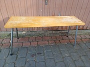 Mały stolik ławka ława w stylu jamnik na metalowych nogach PRL