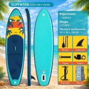 Deska Sup sporty wodę pompowana do pływania plecak komplet 