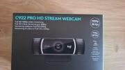 Logitech C922 Pro Stream 1080p + statyw | stan jak nowa | komplet