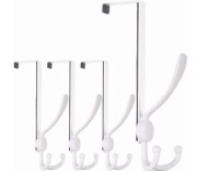 WIESZAK NA DRZWI UBRANIA KAPELUSZ RĘCZNIK | ZESTAW 4 SZTUK