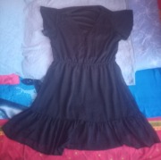 Czarna cienka sukienka damska House r.XL