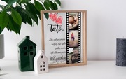 RAMKA ZE ZDJĘCIEM NA SZKLE DZIEŃ OJCA DLA TATY PERSONALIZOWANY PREZENT