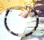 BRANSOLETKA KAMIEŃ CYTRYN GRANAT STAL SZLACHETNA 316L DAMSKA MĘSKA 