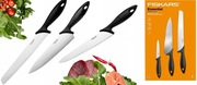 FISKARS ZESTAW KOMPLET 3 NOŻY KUCHENNYCH OSTRE