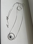 Zara długi srebrny naszyjnik wisior koła