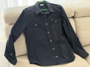 Koszula męska granatowa jeans bonprix