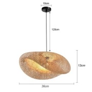 Rattanowa lampa wisząca kapelusz