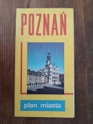 Poznań plan miasta 1985 rok mapa PPWK im. Eugeniusza Romera Poznań Vintage