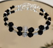 Bransoletka ze srebra S925 z naturalnym piaskowcem 