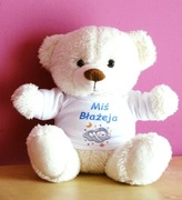 PROMO Foto miś z nadrukiem na koszulce zdjęcie grafika tekst logo