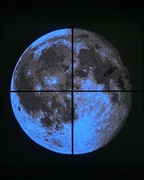 Fluorescencyjny obraz 50x50 KSIĘŻYC w ramie wykonany w technologii druku 3D