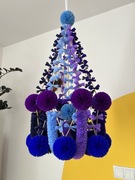 Pająk ludowy ze słomy i bibuły rękodzieło sztuka ludowa