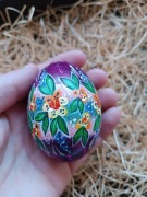 Pisanka wielkanocna (kacza). Pisanki ręcznie malowane. Ozdoba. Prezent 