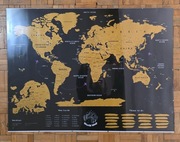 Nowiutka Mapa Świata Zdrapka + antyrama (idealny prezent dla podróżnika)