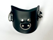 Skórzana bardzo wysoka obroża typu Posture Collar BDSM