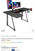 Biurko gamingowe Huzaro + krzesło gratis