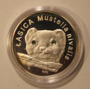 ŁASICA MAŁA - OCHRONA  ZWIERZĄT - NUMIZMAT + CERTYFIKAT, NAKŁAD 250 SZTUK