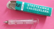 Strzykawka szklana 10 ml PRL