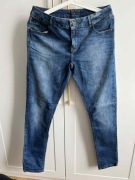 Spodnie jeansowe niebieskie zwężane skinny fit low rise ZARA Z1975 r. 38 M