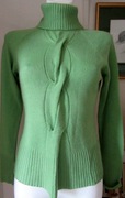 REPEAT beautiful sweter golf 45% KASZMIR 45% JEDWAB, zielony M 