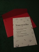 Karta pocztówka z kopertą Nauczyciel  18x12 cm 