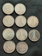 10x 5 Marek Reichsmark Kościół, Hindenburg różne roczniki